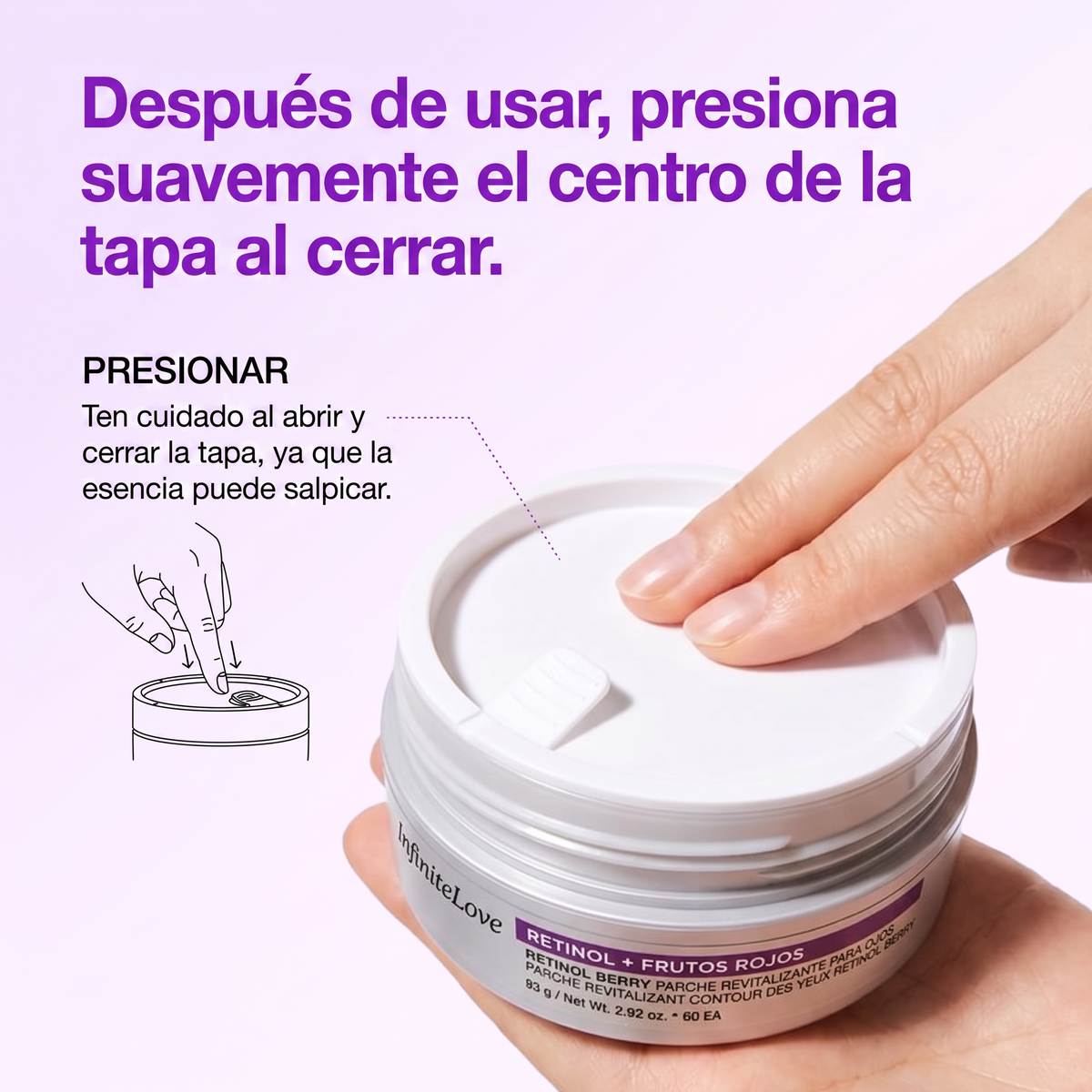 Parches Revitalizantes de Retinol y Frutos Rojos para Contorno de Ojos - 60 Unidades 83g