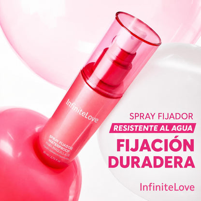 Spray Fijador de Maquillaje Waterproof 24H Bruma Microfina Resistente Agua Sudor Transferencia K-Beauty 80ml