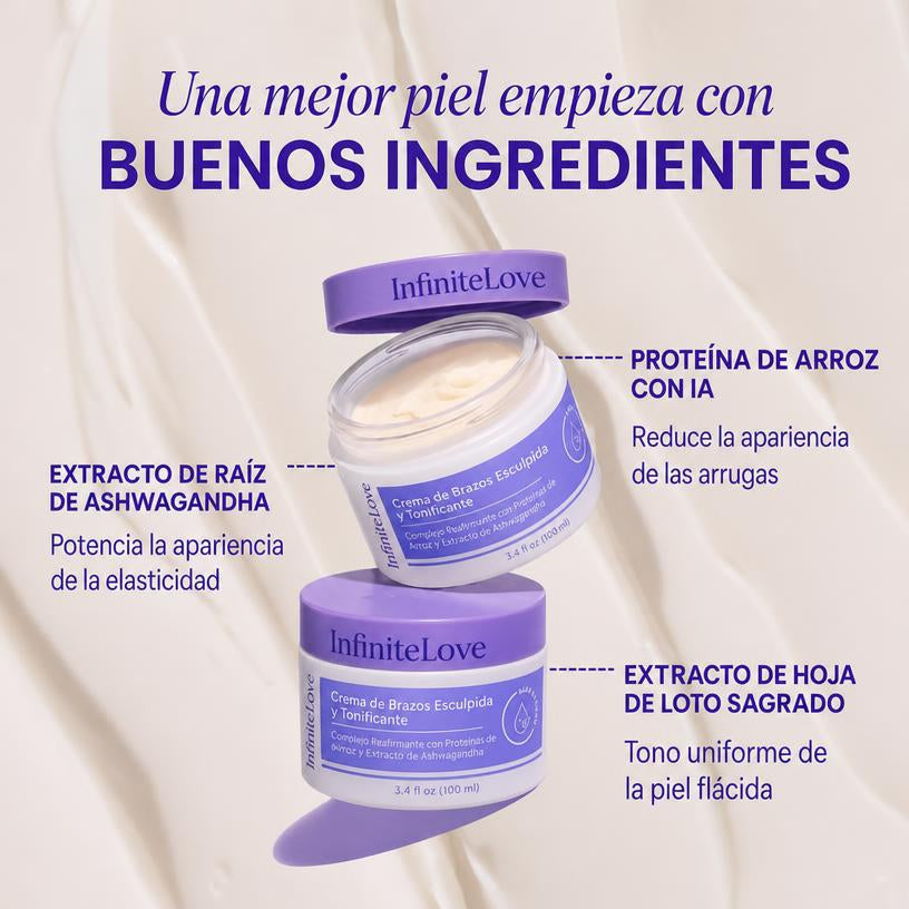 Crema Reafirmante y Tonificante para Brazos 7% Complejo ProTight Ashwagandha Anti-Flacidez 100ml