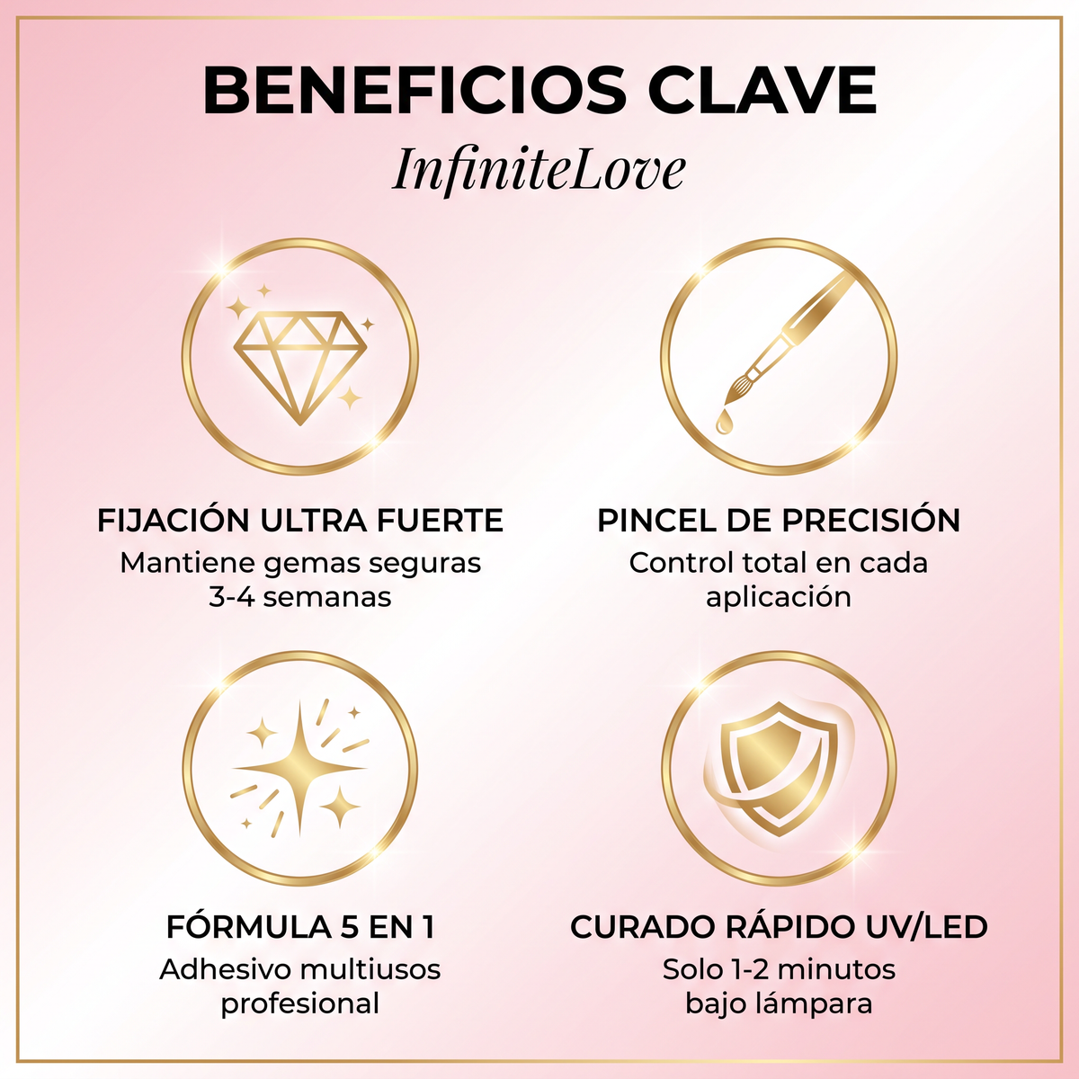 Gel Adhesivo para Piedras de Uñas con Pincel - Kit Nail Art Profesional 35g