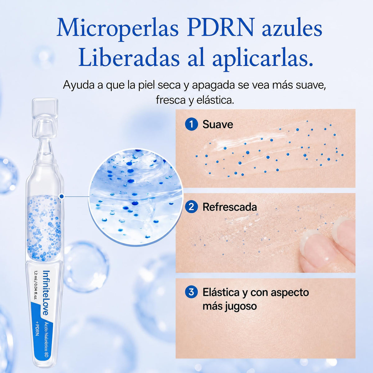 Hydra8D — Sérum Hidratante con Ácido Hialurónico 8D + PDRN, 30 Ampollas
