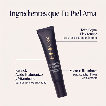 Crema Reafirmante de Contorno de Ojos 60 Segundos - Efecto Tensor Instantáneo con Color