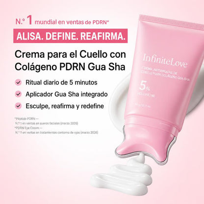 Crema Antiarrugas de Cuello PDRN Colágeno con Gua Sha — Reafirma Cuello y Escote 90 g
