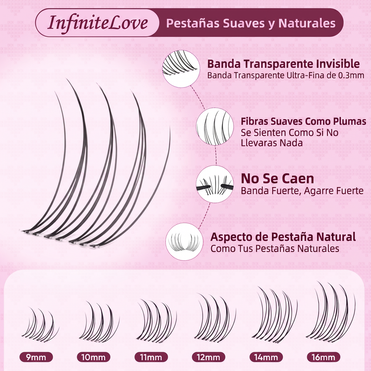Kit de Pestañas en Racimo DIY - Estilos Idol y Brown Idol con Adhesivo Sellador y Pinzas