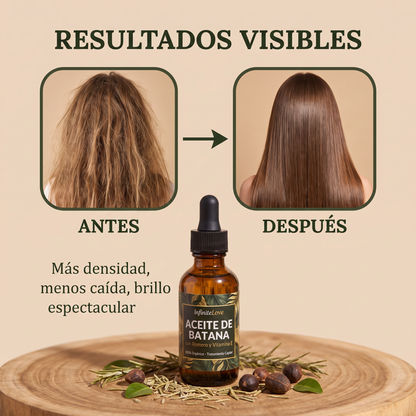Aceite de Batana Orgánico con Romero y Vitamina E - Tratamiento Capilar 60ml