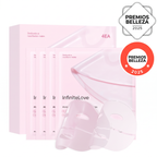 Mascarilla Gel Colageno Rosa PDRN Salmon Hidrogel Cambia de Color Efecto Glass Skin K-Beauty 4 Uds