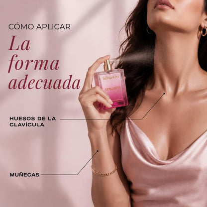Senorita Woman Eau de Parfum Floral Frutal Romántico Peonía Granada Almizcle Mujer 100ml