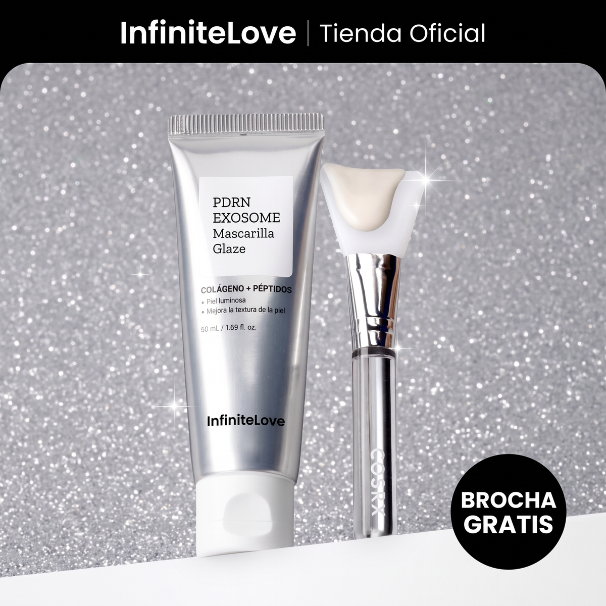 Mascarilla PDRN Exosome Glaze Peel-Off Colágeno Péptidos Efecto Glass Skin K-Beauty 50ml