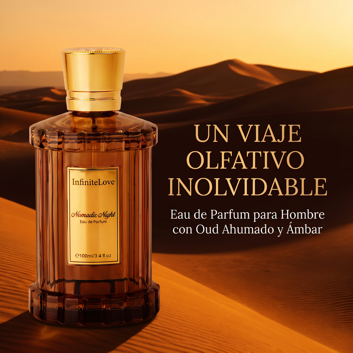Nomadic Night - Eau de Parfum para Hombre con Oud Ahumado y Ámbar 100ml