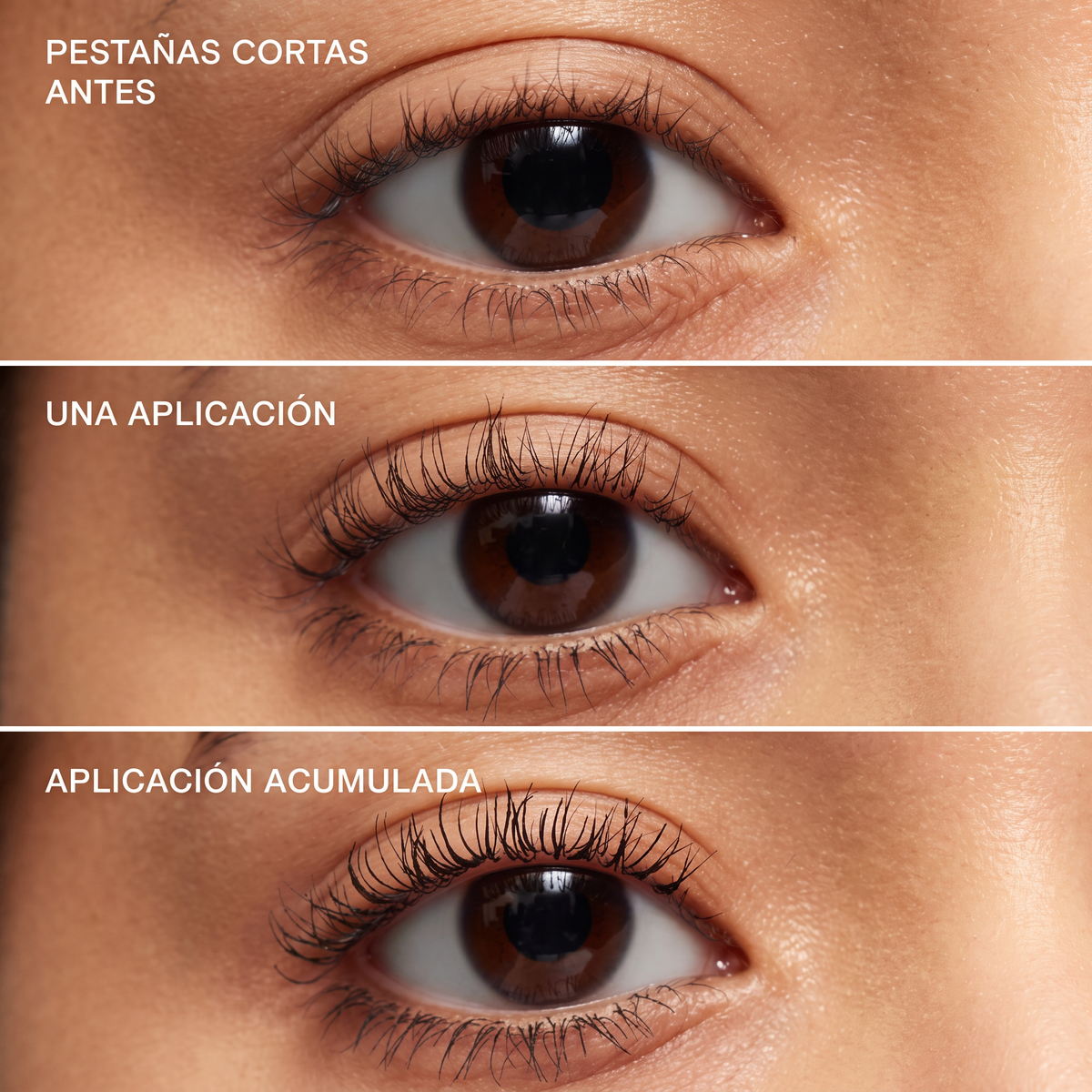 Máscara de Pestañas Volumen y Longitud - Aplicador Esférico con Ingredientes Nutritivos