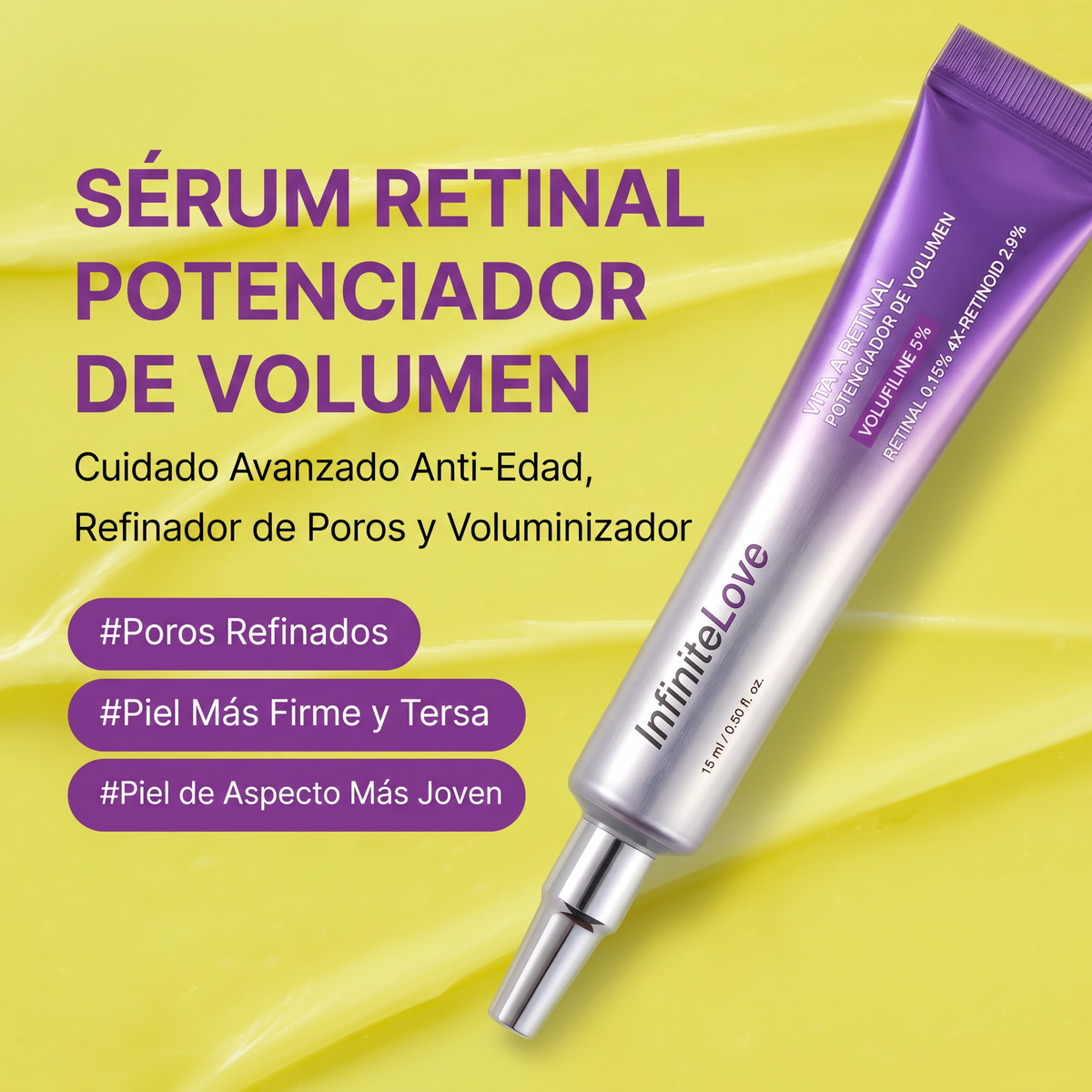 Sérum Retinal Potenciador de Volumen con Volufilina 5% y 4X-Retinoide 15ml