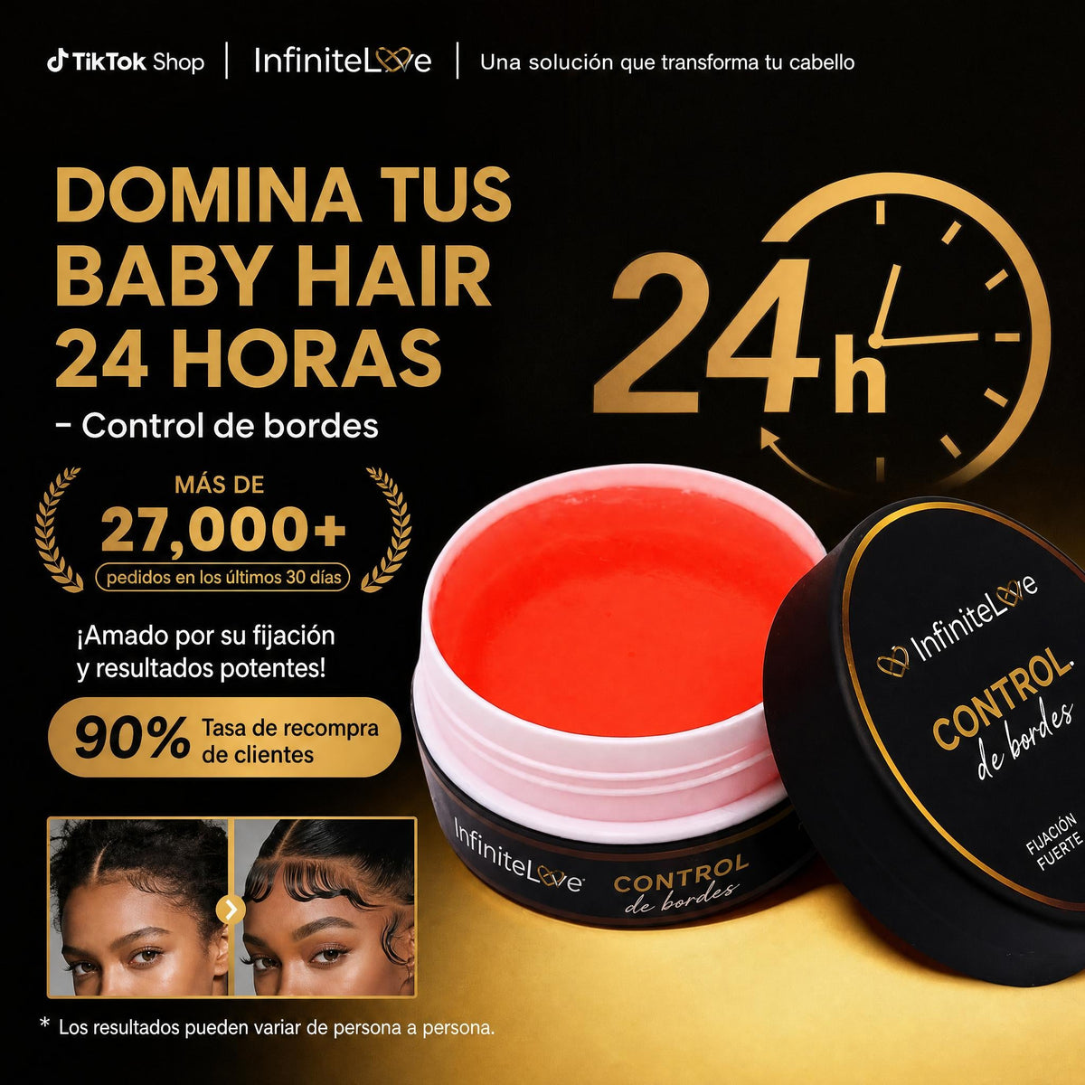 Edge Control Fijacion Fuerte Bordes Definidos Aceite Argan Ricino Sin Parabenos Cabello Natural 150ml