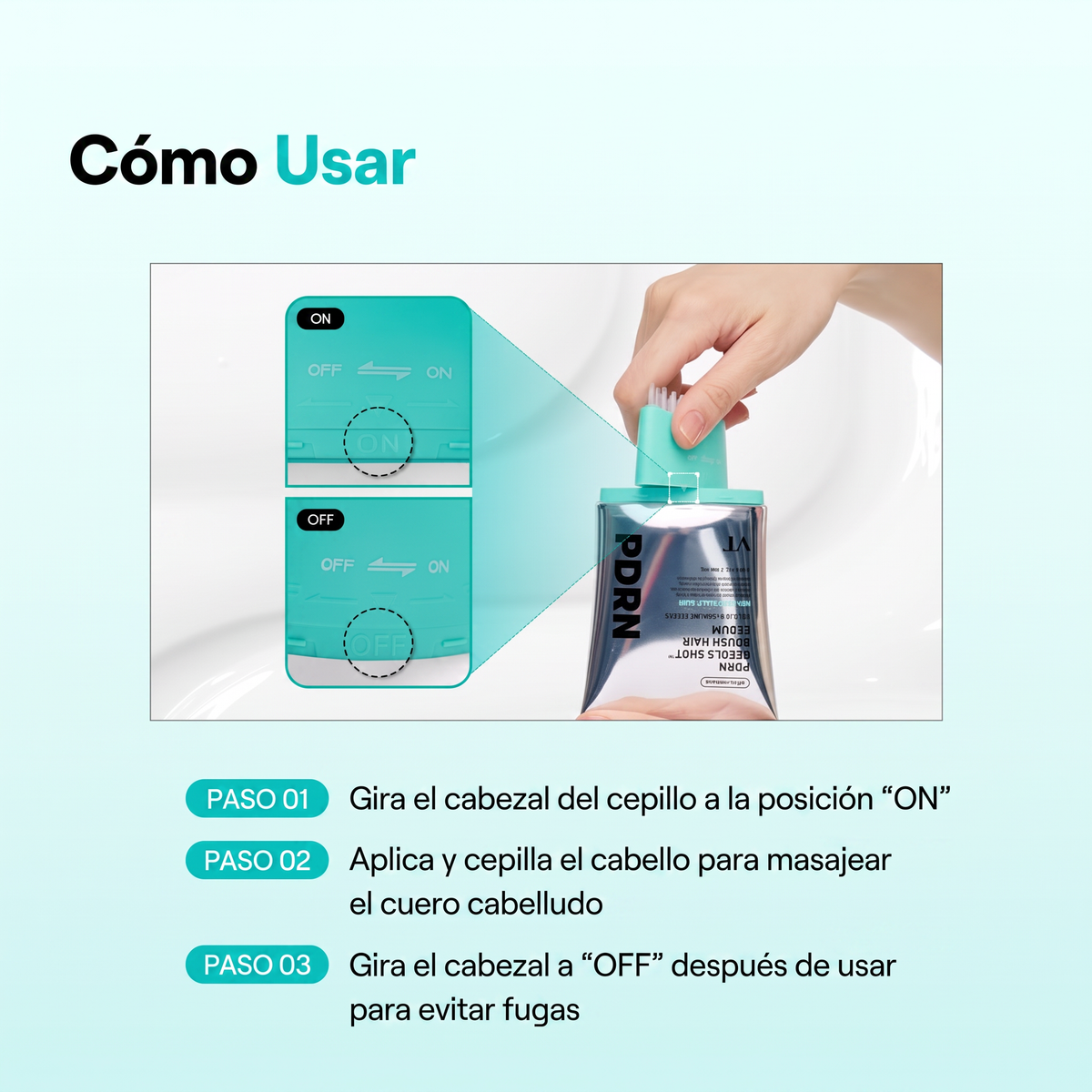 PDRN Serum Capilar de Microagujas con Cepillo Integrado 100ml
