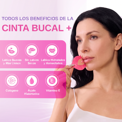 Cinta Bucal Nocturna con Colágeno, Ácido Hialurónico y Vitamina E - 30 Unidades