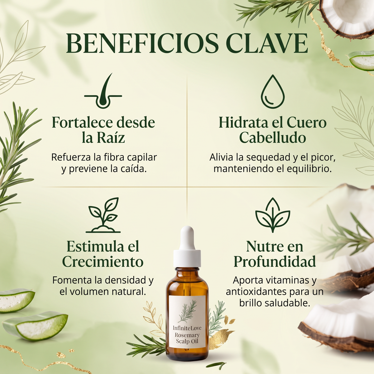 Aceite de Romero para Cuero Cabelludo - Tratamiento Capilar Nutritivo 30ml