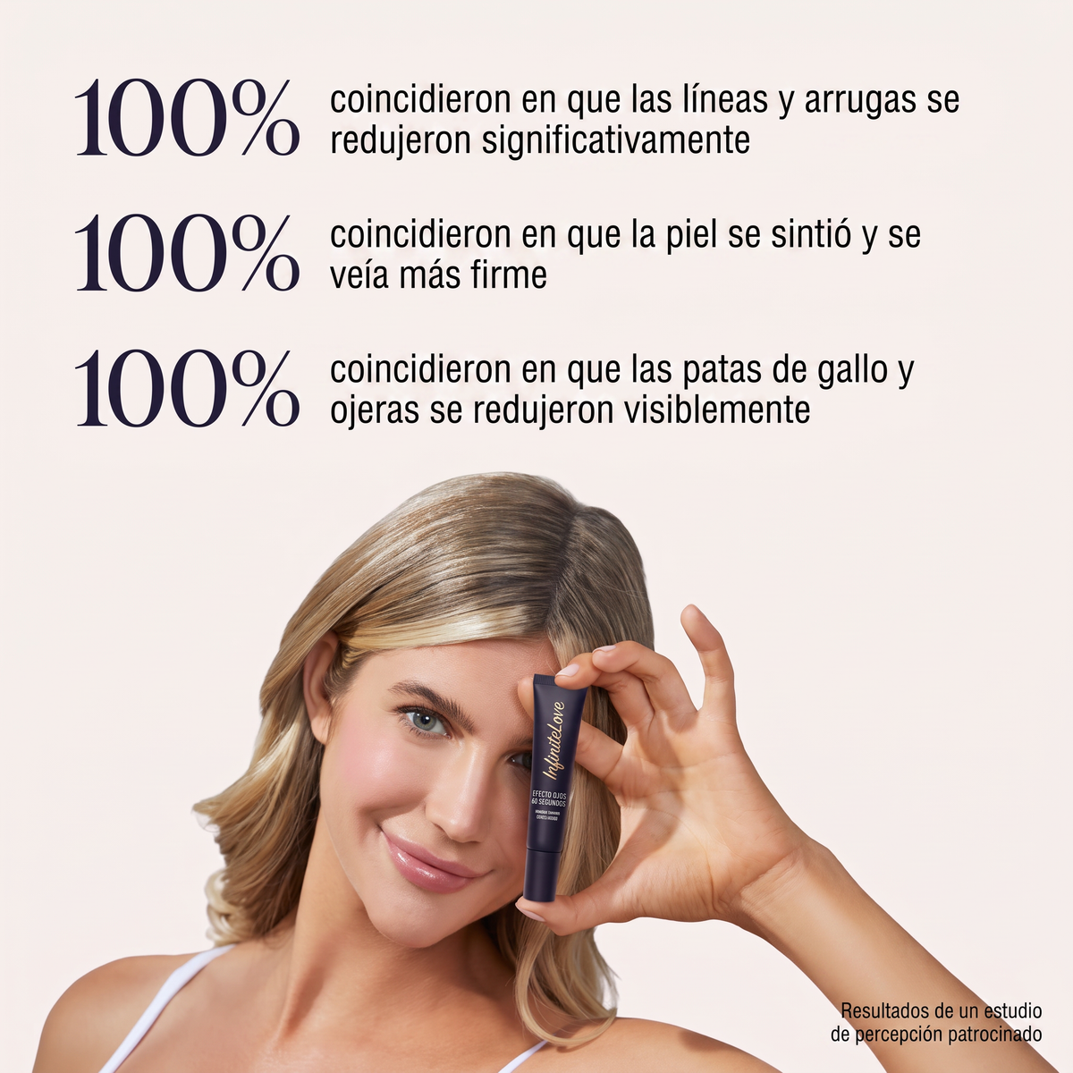 Crema Reafirmante de Contorno de Ojos 60 Segundos - Efecto Tensor Instantáneo con Color