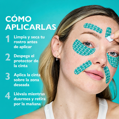 Cintas Faciales con Péptidos - Lifting Instantáneo Sin Cirugía