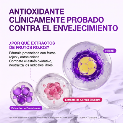 Parches Revitalizantes de Retinol y Frutos Rojos para Contorno de Ojos - 60 Unidades 83g