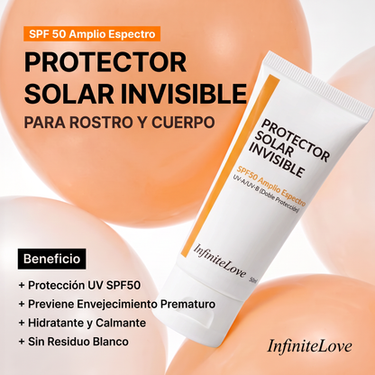Protector Solar Invisible SPF50 Amplio Espectro para Rostro y Cuerpo 50ml