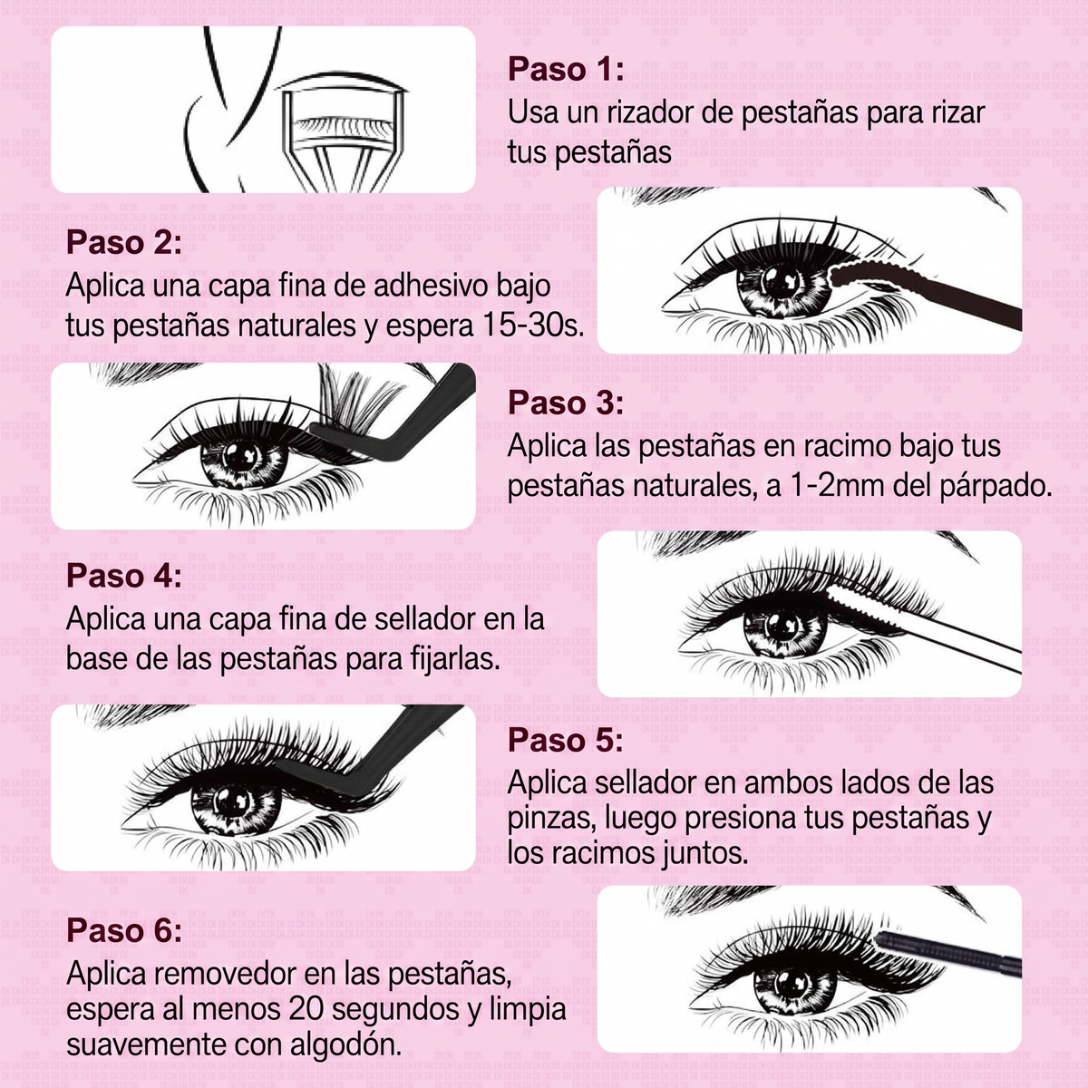 Kit de Pestañas en Racimo DIY - Estilos Idol y Brown Idol con Adhesivo Sellador y Pinzas