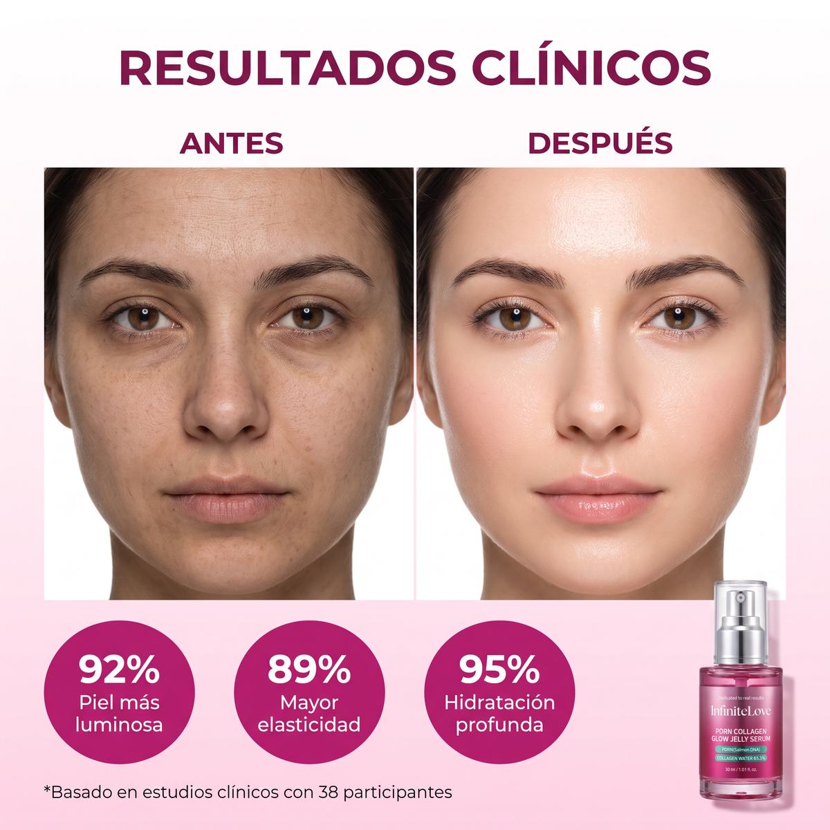 Pink Glow - Sérum en Gel con PDRN de Salmón y Colágeno 30ml