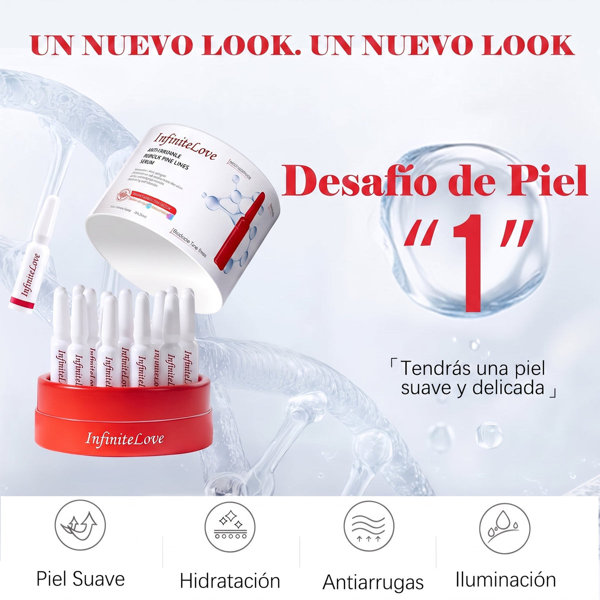 Sérum Antiarrugas en Ampollas - Reduce Líneas Finas con Colágeno y Pro-Xylane 15x2ml