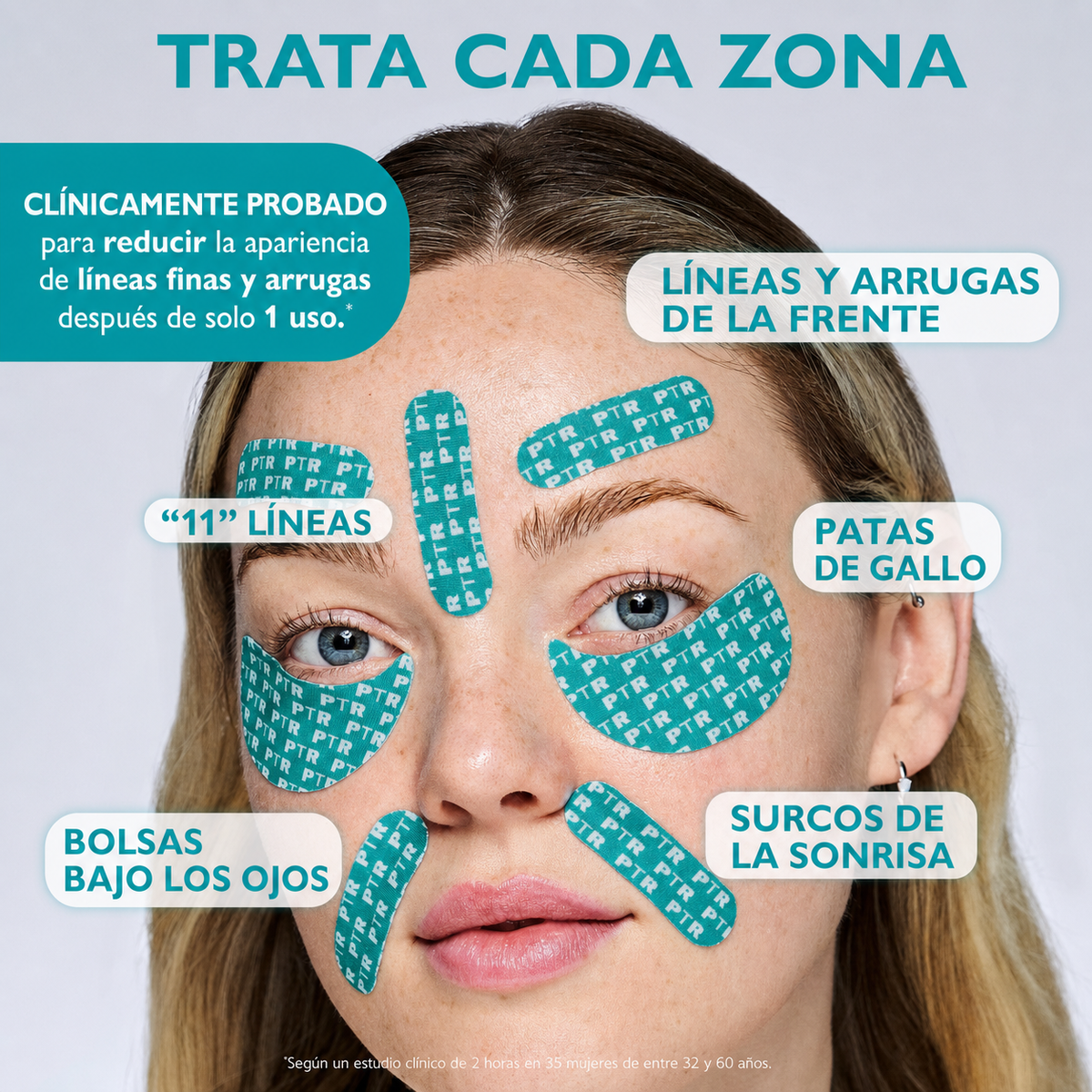 Cintas Faciales con Péptidos - Lifting Instantáneo Sin Cirugía
