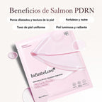 Mascarilla Gel Colageno Rosa PDRN Salmon Hidrogel Cambia de Color Efecto Glass Skin K-Beauty 4 Uds