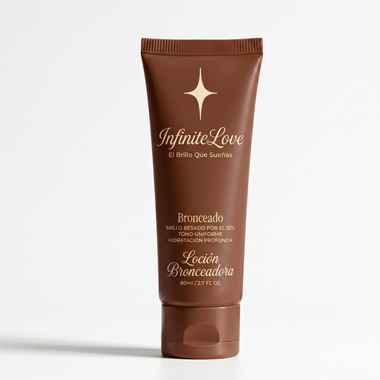 Loción Bronceadora Hidratante Brillo Natural Instantáneo Aloe Vera Pantenol 80ml