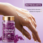 Cápsulas Vitamínicas Capilares con Argán - Tratamiento Reparador Anti-Frizz (40 uds)
