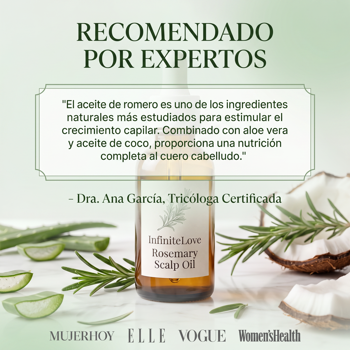 Aceite de Romero para Cuero Cabelludo - Tratamiento Capilar Nutritivo 30ml