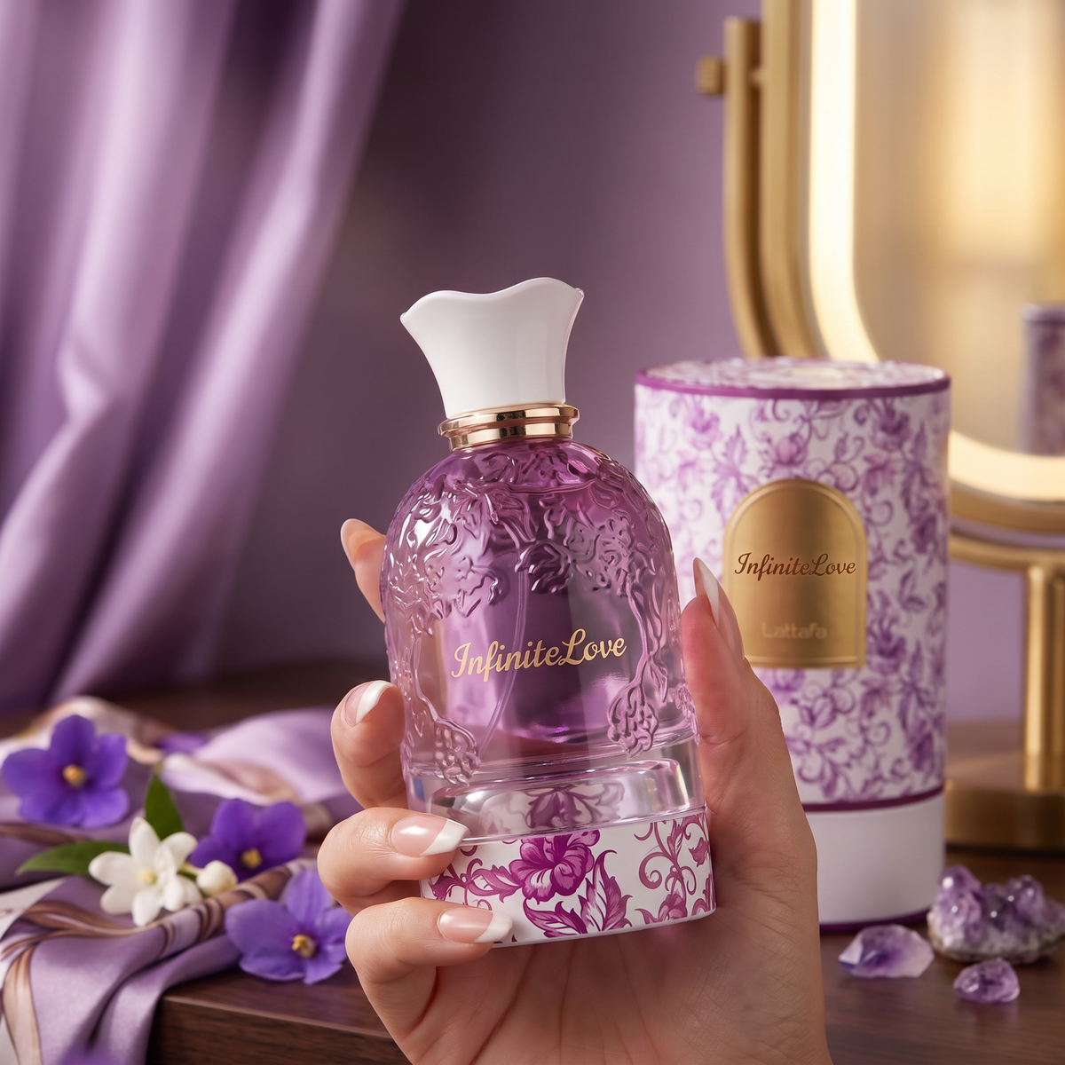 Perfume Floral Femenino - Eau de Parfum con Notas de Frambuesa, Violeta y Jazmín 100ml