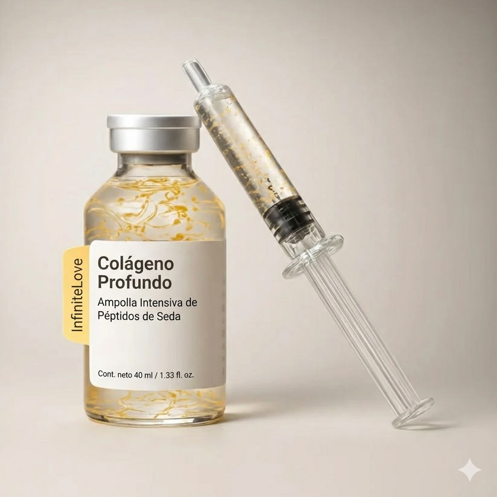 Ampolla Rellenadora de Colágeno Profundo y Péptidos de Seda con Aplicador de Precisión para Arrugas y Efecto Lifting (Sin Inyecciones)