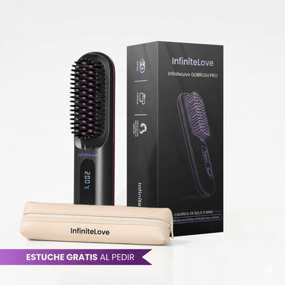 Cepillo Alisador Térmico de Cerámica 'GoBrush Pro' para Control de Frizz, Remolinos y Peinado Rápido (Ideal Pelo Corto)