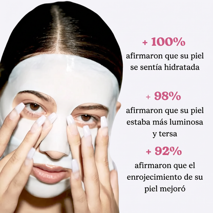Mascarilla de Bio-Colágeno Efecto Glass Skin (4 Mascarillas por Unidad)