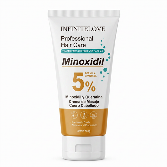 Crema Capilar Minoxidil 5% Queratina Tratamiento Anticaída Masaje Cuero Cabelludo 85ml