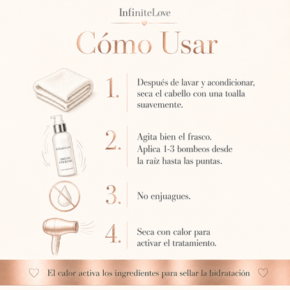 Infinite Love Bcn Dream Cocktail - Tratamiento Capilar con Aceite de Coco Sin Enjuague