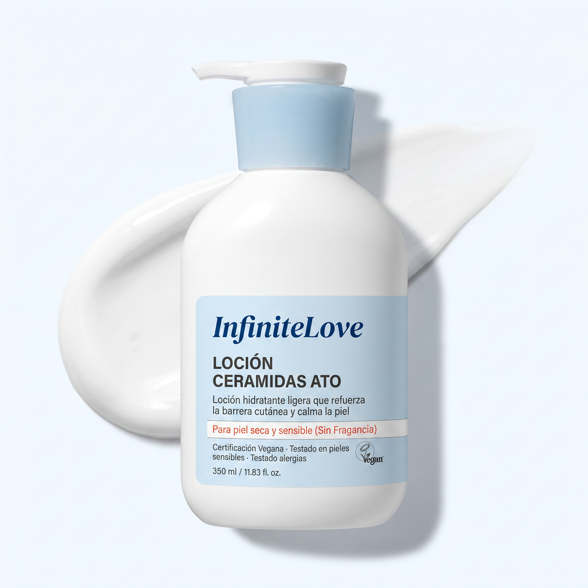 Loción Hidratante Ceramidas Barrera Cutánea Piel Sensible Vegana K-Beauty 350ml